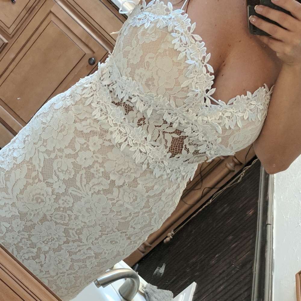 White lace dress